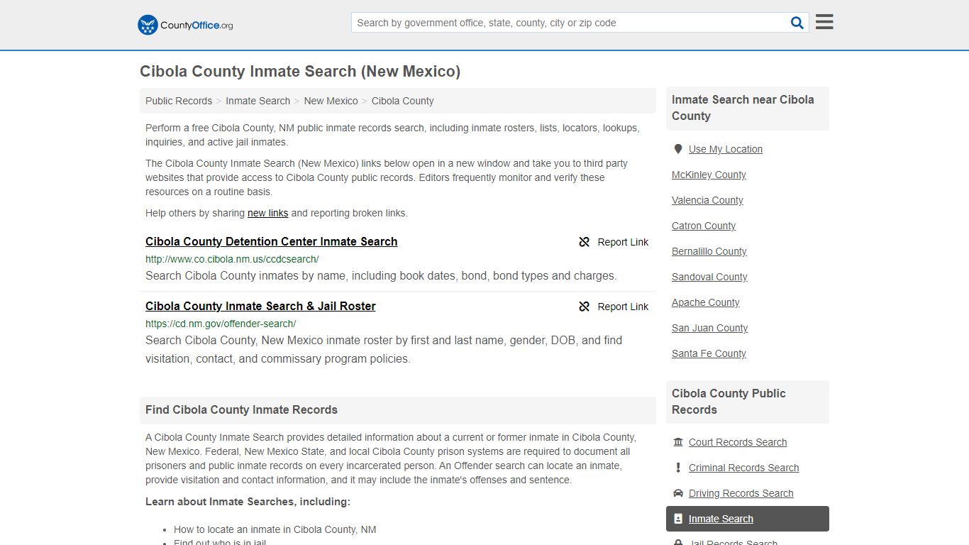 Inmate Search - Cibola County, NM (Inmate Rosters & Locators)